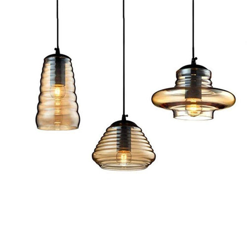 Suspension design LED avec abat-jour arrondi en verre Sola - vue 4 sur 9