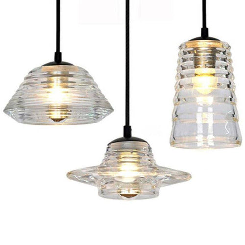 Suspension design LED avec abat-jour arrondi en verre Sola - vue 3 sur 9