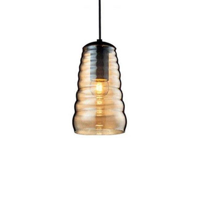 Suspension design LED avec abat-jour arrondi en verre Sola