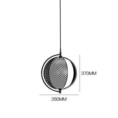 Suspension design à LED en boule métal style industriel