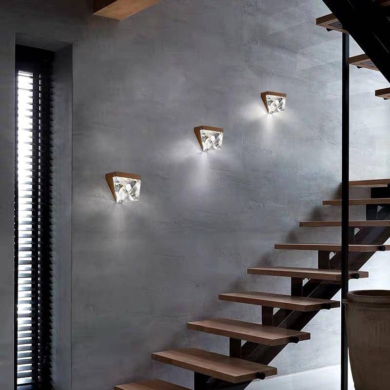 Lámpara de pared design con cristal LED Momna