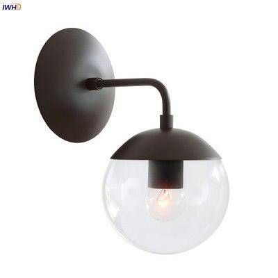 Moderno aplique LED de metal con bola de cristal Luz