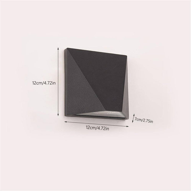 wall lamp Williams black metal square LED design wall