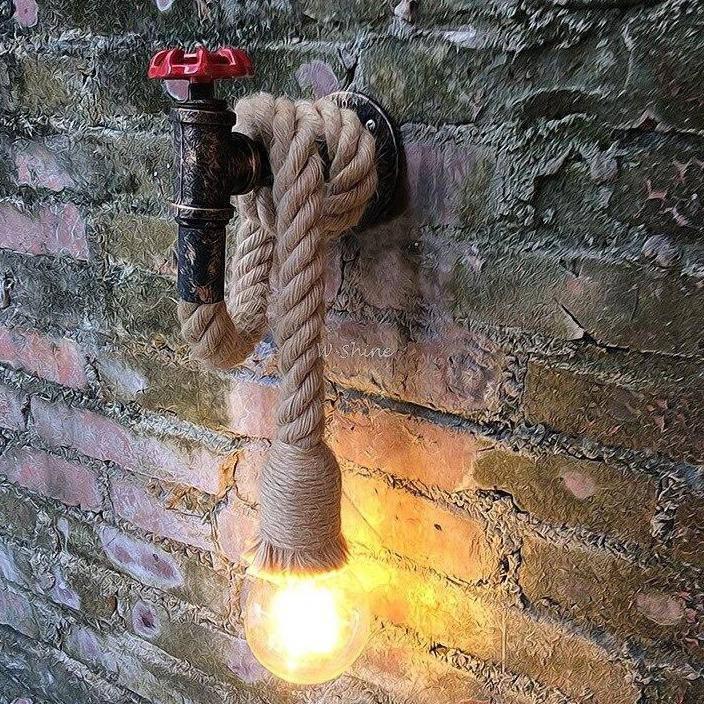 Applique murale industrielle LED avec cordage Wall