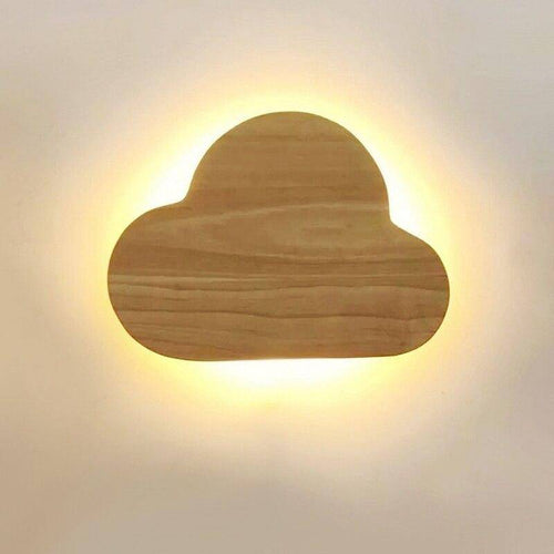 Aplique de madera en forma de nube