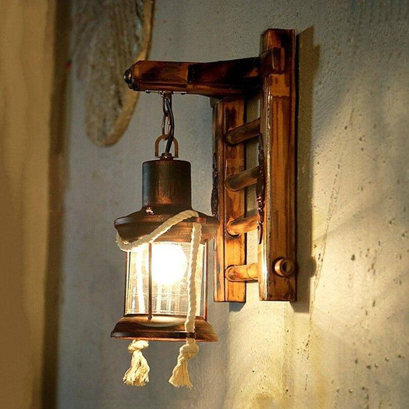 wall lamp rustic hanging torch Corridor