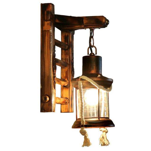 wall lamp rustic hanging torch Corridor