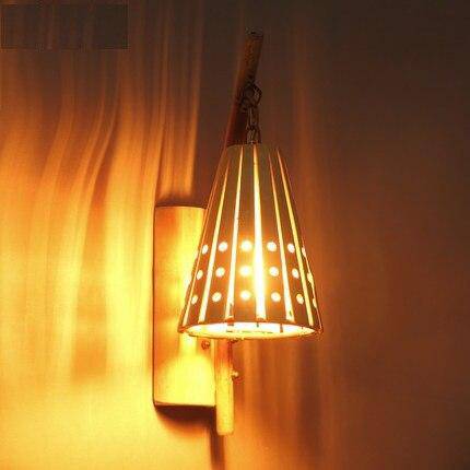 Applique en bambou style vintage à LED - vue 5 sur 4