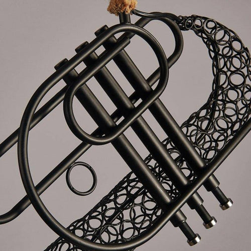 pendant light trumpet shaped metal cage Loft