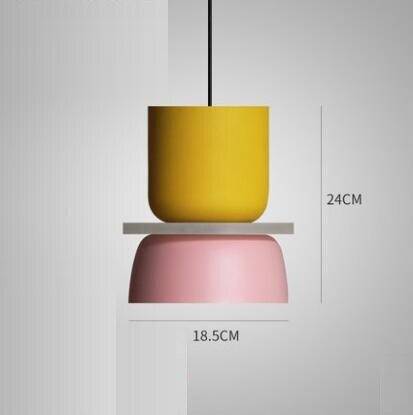 Suspension design arrondi coloré en métal Modern - vue 5 sur 18