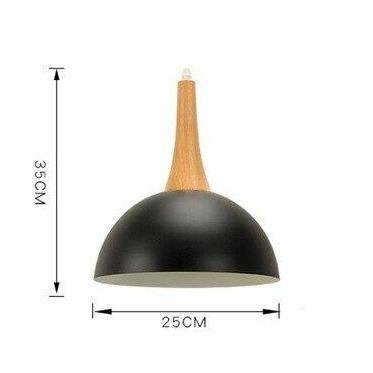 Suspension demi boule coloré et support en bois - vue 7 sur 16