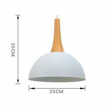 pendant light half colored ball and wooden stand