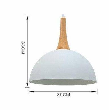 Suspension demi boule coloré et support en bois - vue 16 sur 16