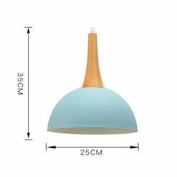 pendant light half colored ball and wooden stand