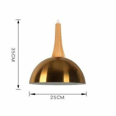 Suspension demi boule coloré et support en bois - vue 12 sur 16