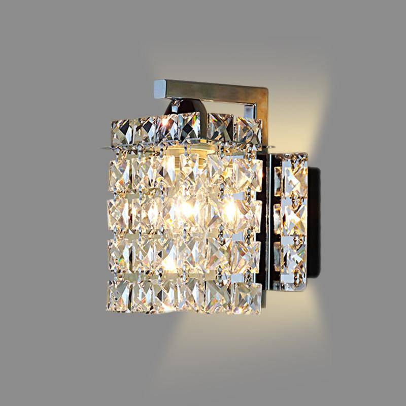 wall lamp crystal and chrome LED wall light