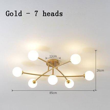 Design metal LED chandelier with multiple glass balls Creative