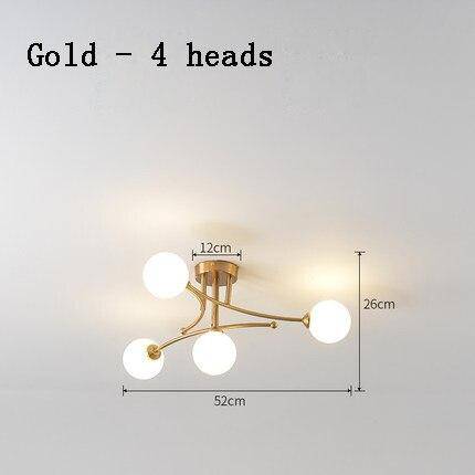 Design metal LED chandelier with multiple glass balls Creative