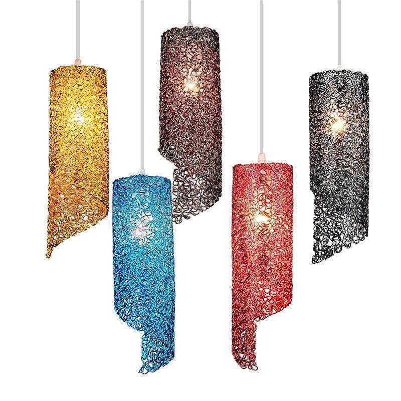 pendant light Cylindrical colored LED Home