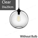 Suspension boule en verre coloré ou fumé Blubble