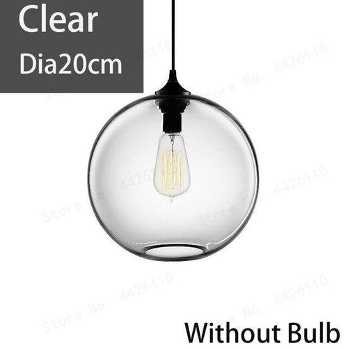 Suspension boule en verre coloré ou fumé Blubble