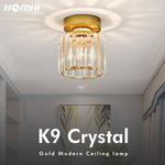 Round or square ceiling lamp in Luxury glass crystal
