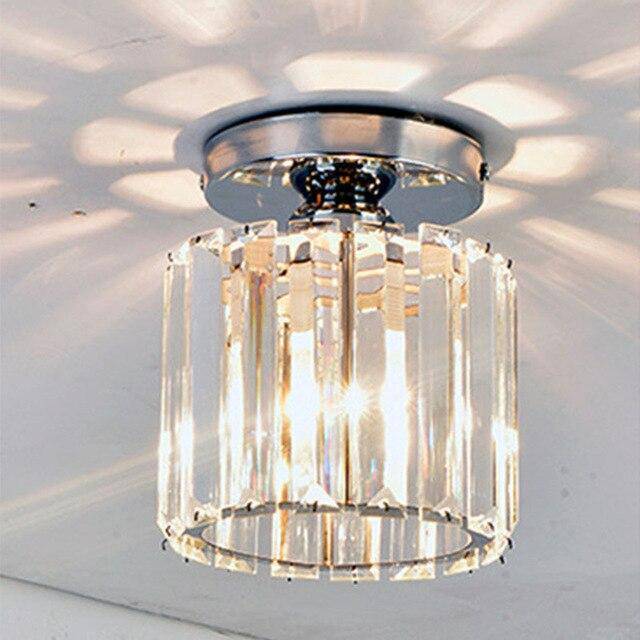 Round or square ceiling lamp in Luxury glass crystal
