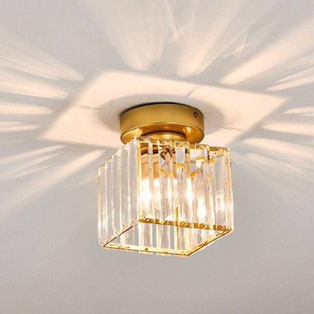 Round or square ceiling lamp in Luxury glass crystal