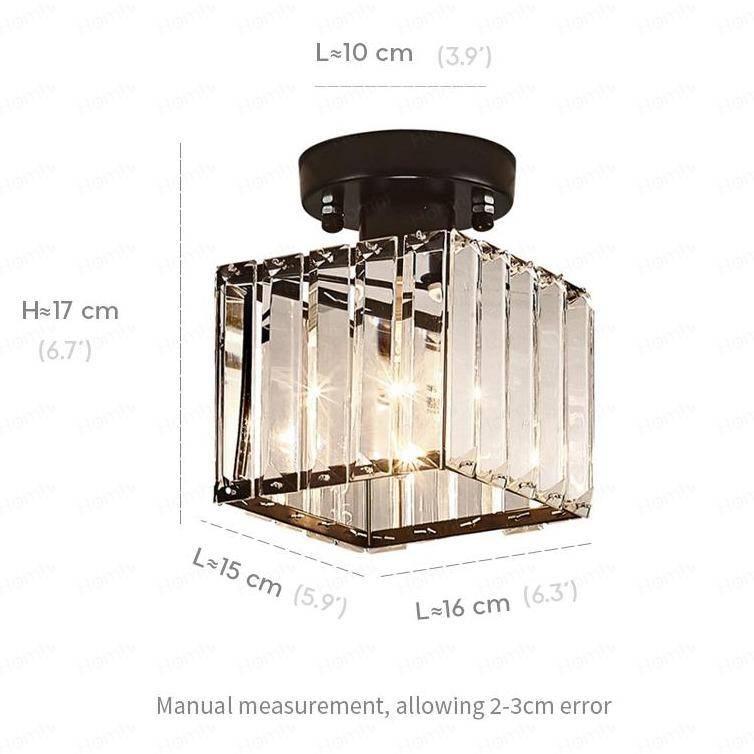 Lámpara de techo redonda o cuadrada de cristal de lujo