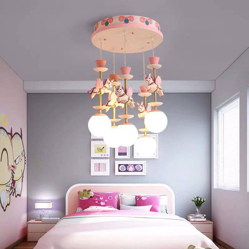 Children's ceiling light for horse riding school