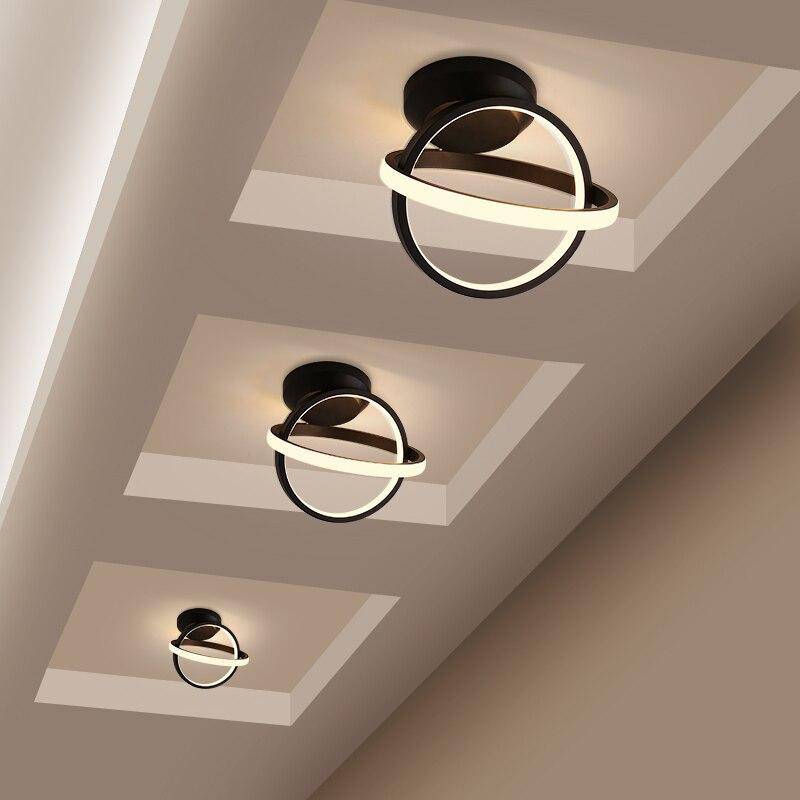 Plafonnier moderne LED avec disques lumineux en métal - vue 4 sur 7