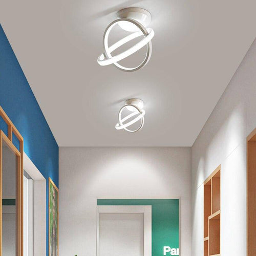 Plafonnier moderne LED avec disques lumineux en métal - vue 3 sur 7