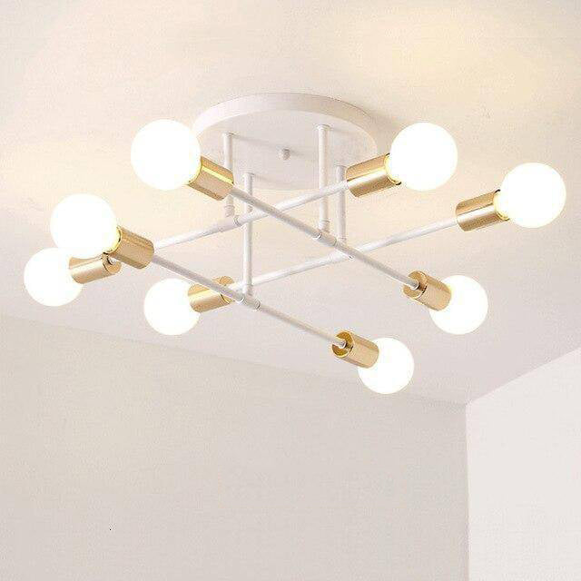 Plafonnier design en métal à plusieurs lampes Rod - vue 9 sur 11