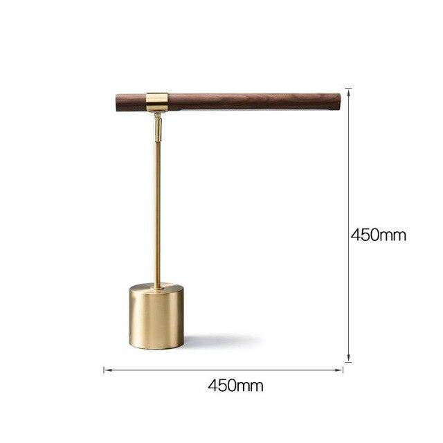 Design desk or bedside lamp with gold LED Protection