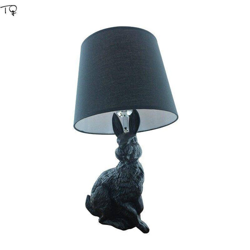 Lampe de chevet LED en forme de lapin avec abat-jour