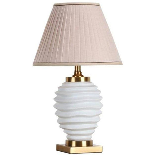 Lampe à poser LED en céramique à vagues Dohia - vue 6 sur 5