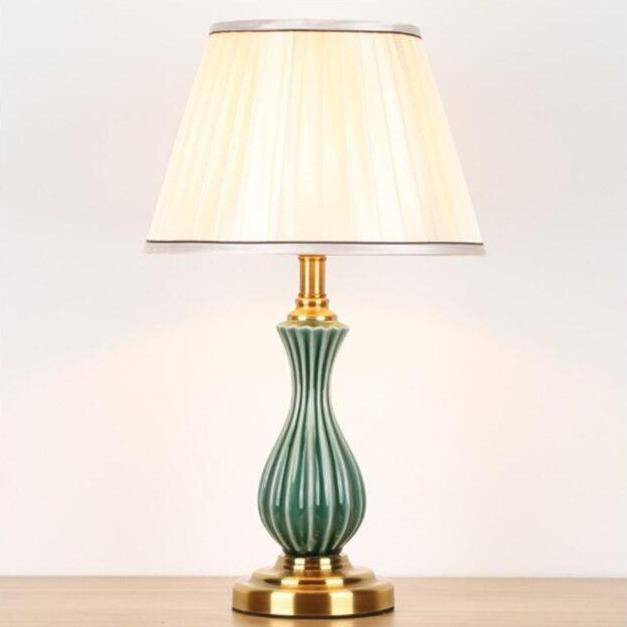 Ceramic LED table lamp with lampshade of various shapes in Japanese style