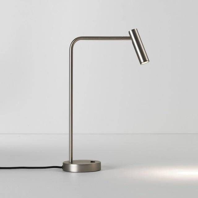 LED desk or bedside lamp with adjustable aluminium Spotlight