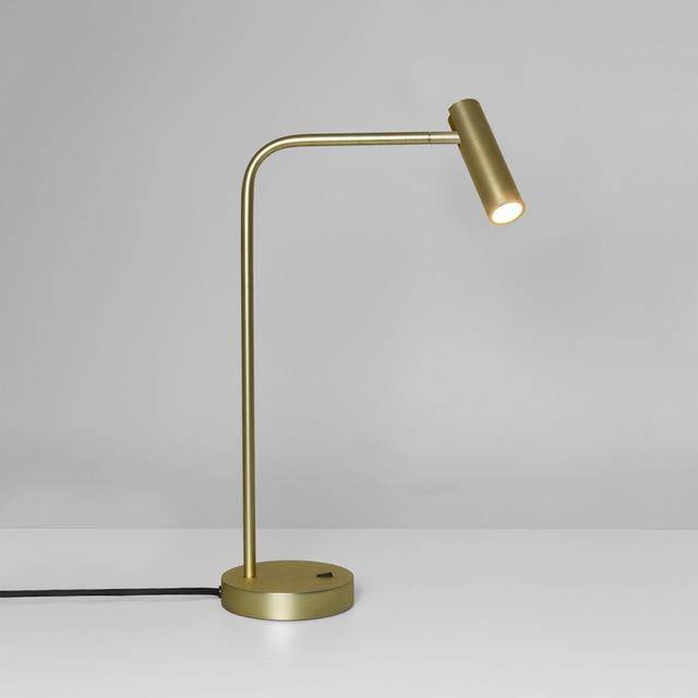 LED desk or bedside lamp with adjustable aluminium Spotlight