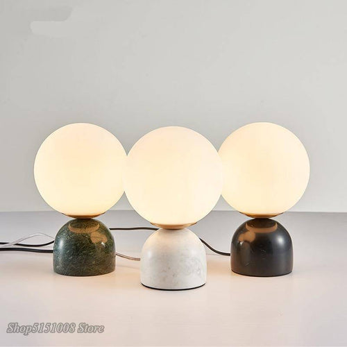 Lampe de bureau ou chevet à LED avec support façon marbre - vue 5 sur 7