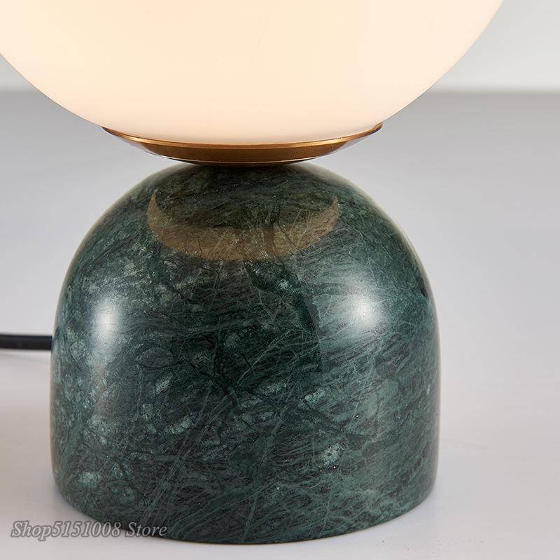 LED desk or bedside lamp with marble-like stand