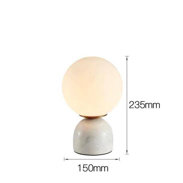 Lampe de bureau ou chevet à LED avec support façon marbre