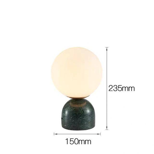 LED desk or bedside lamp with marble-like stand