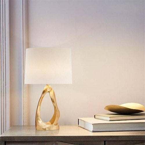 Lampe à poser design moderne LED avec abat-jour blanc Créative