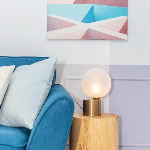 Lampe de chevet doré avec boule en verre Nordic