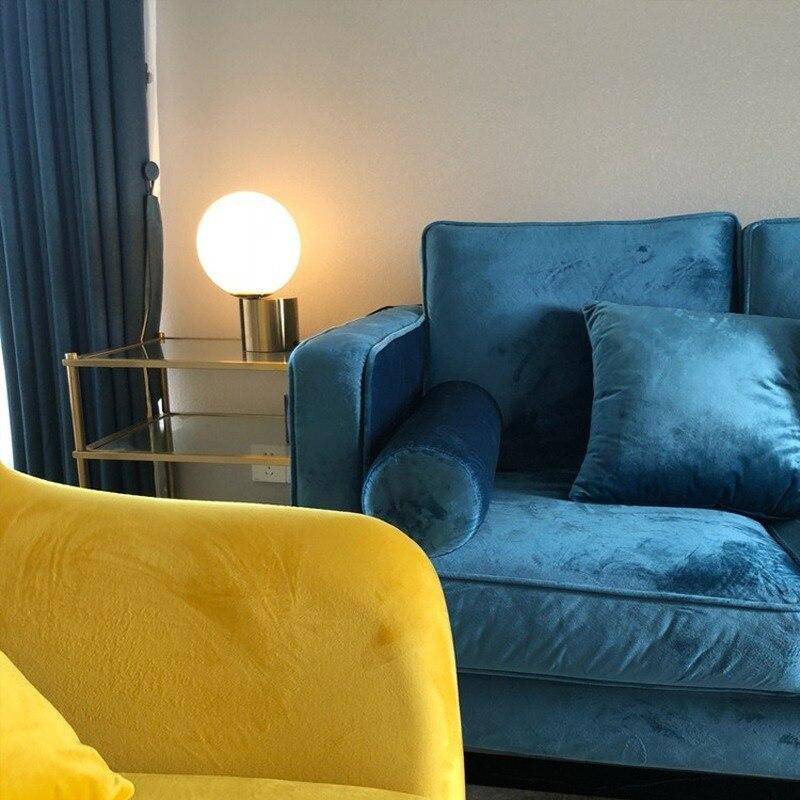 Lampe de chevet doré avec boule en verre Nordic - vue 4 sur 4