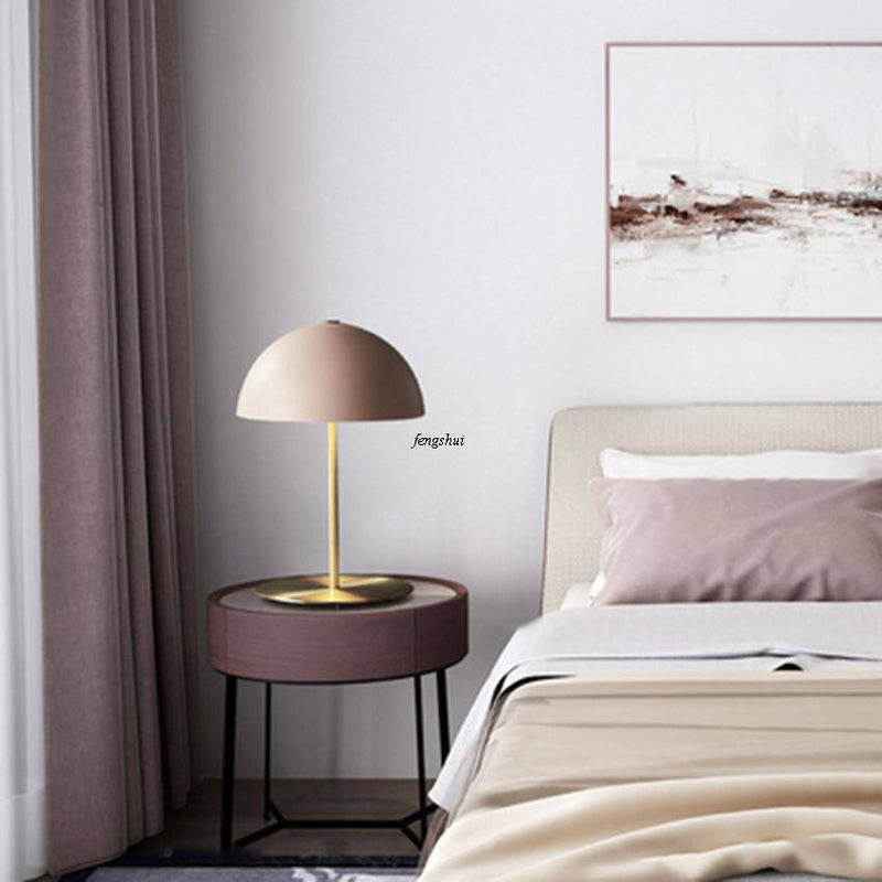 Modern gold LED bedside lamp