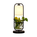 Lampe à poser LED avec abat-jour et plante