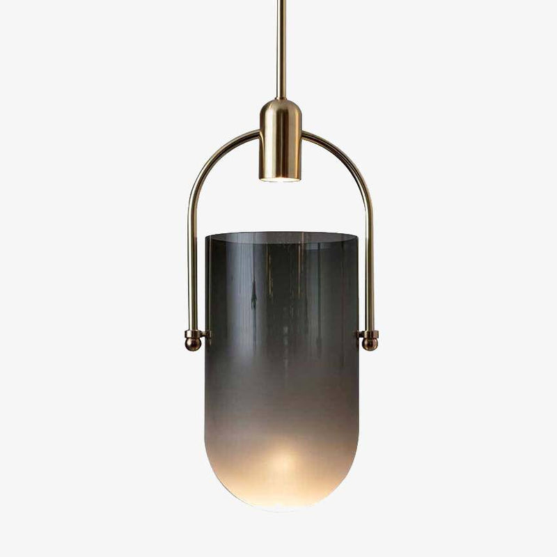 pendant light design in illuminated glass and Spotlight gold Modern