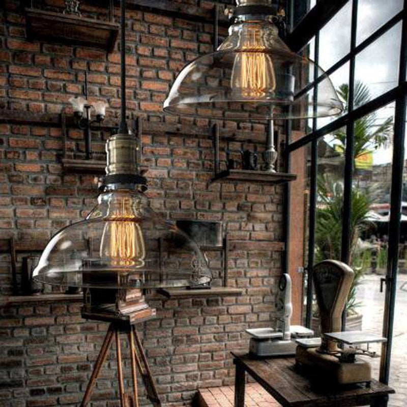 Lámpara de suspensión design en cristal retro vintage Countryside